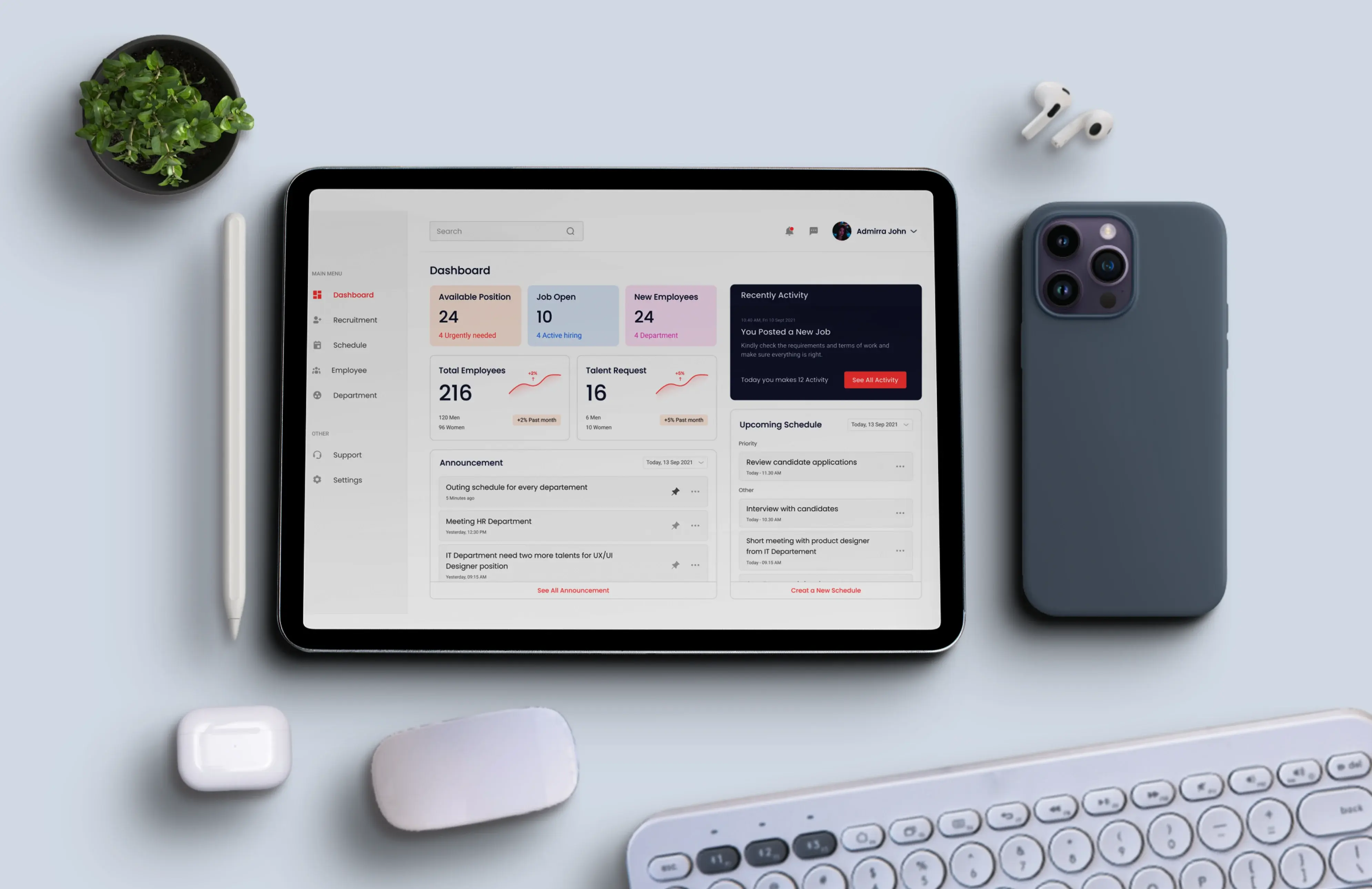 AI-based platform interface