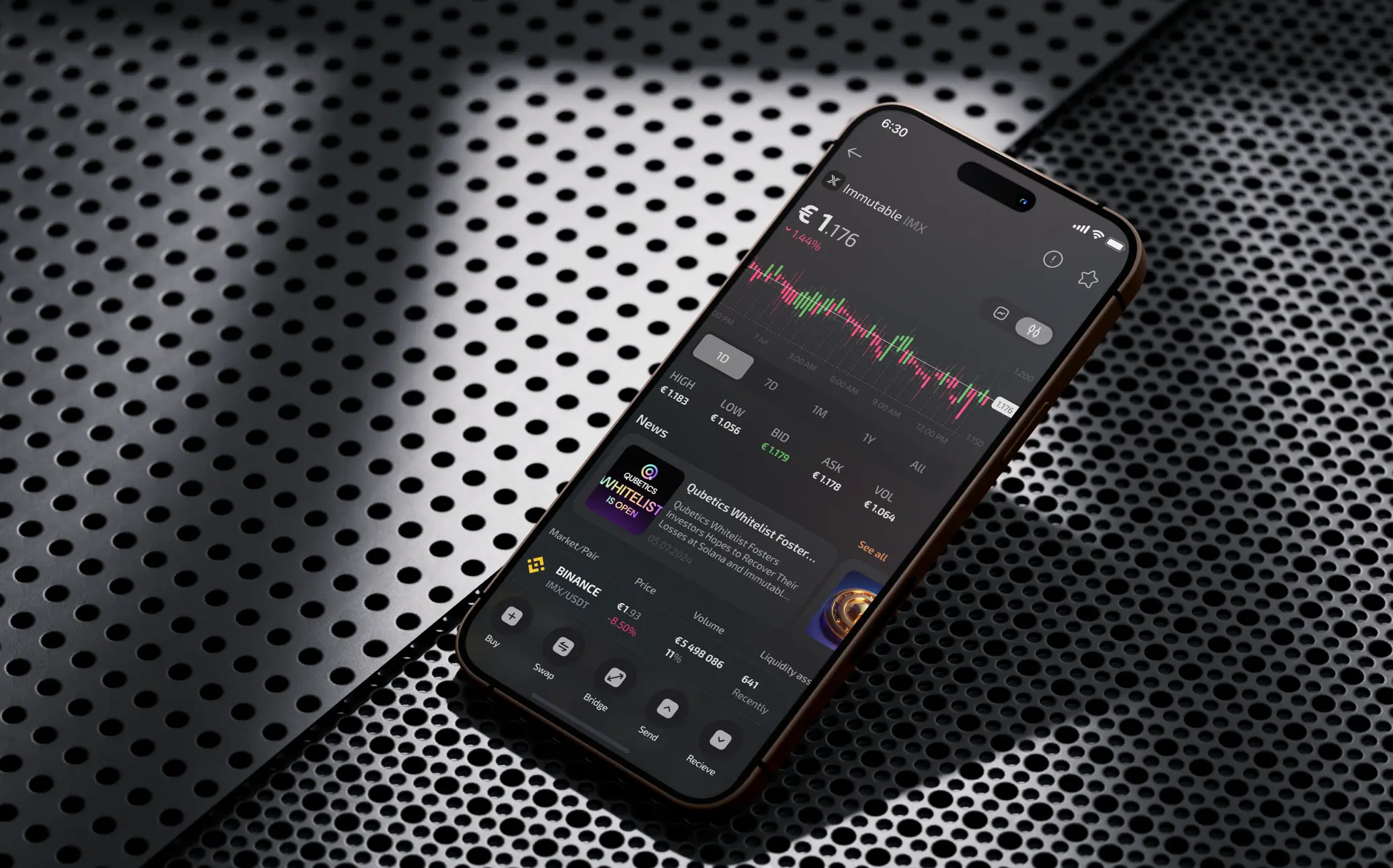 Phone with FinTech app