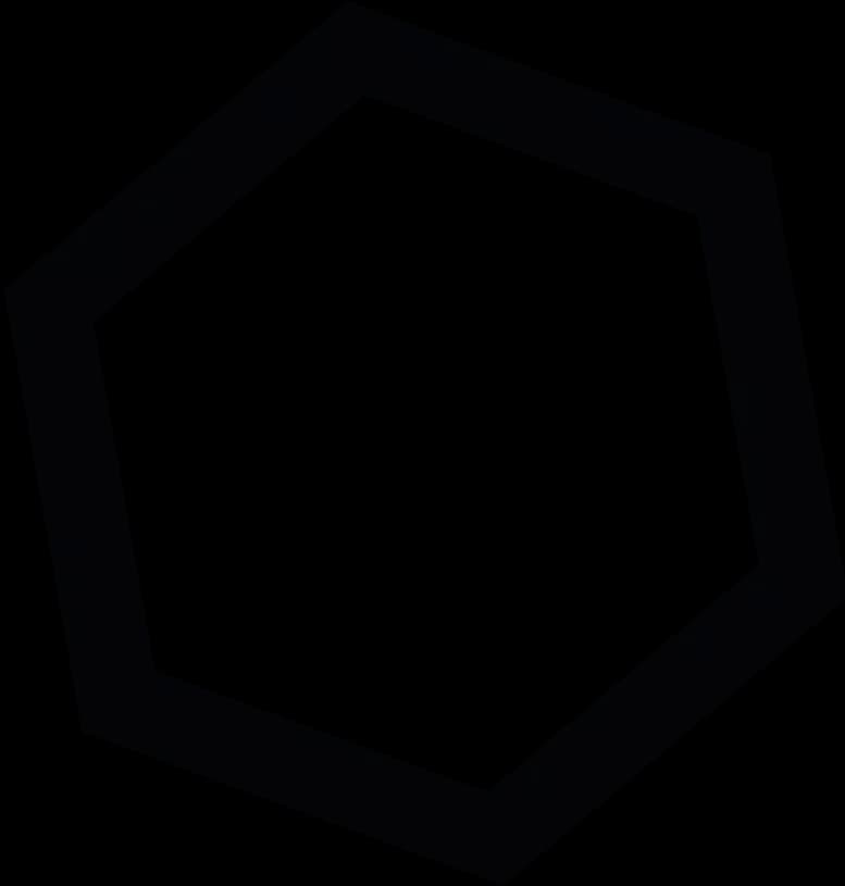 Orange empty hexagon