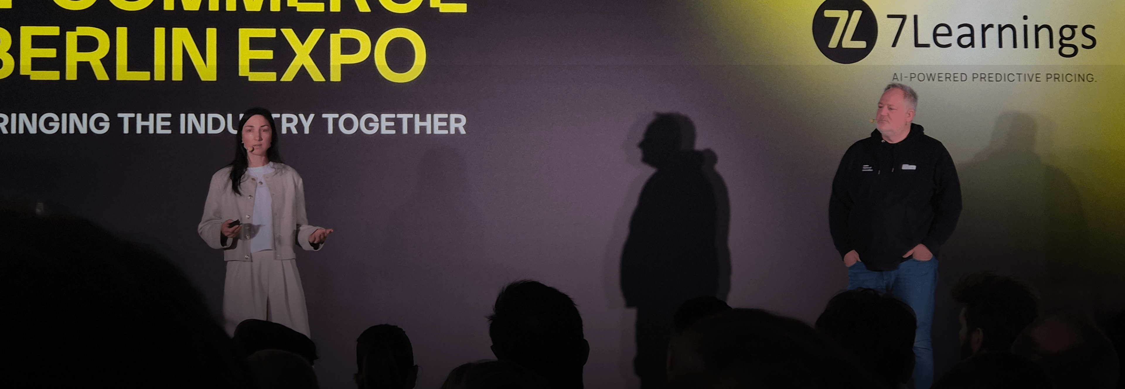 Two E-commerce Berlin Expo 2026 speakers delivering their speech Two E-commerce Berlin Expo 2026 speakers delivering their speech